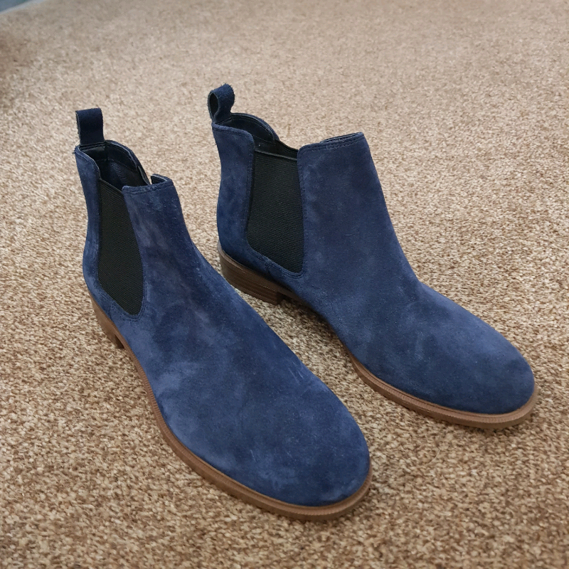 clarks navy boots ladies